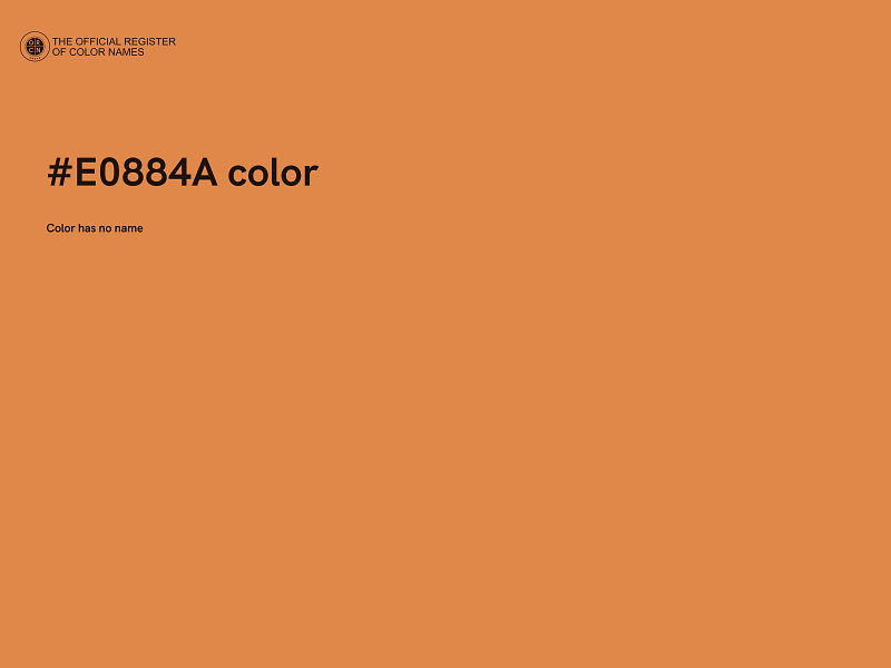 #E0884A color image