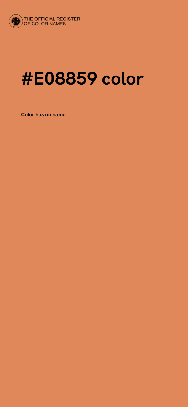 #E08859 color image