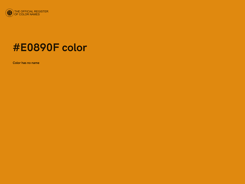 #E0890F color image