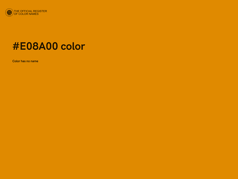 #E08A00 color image