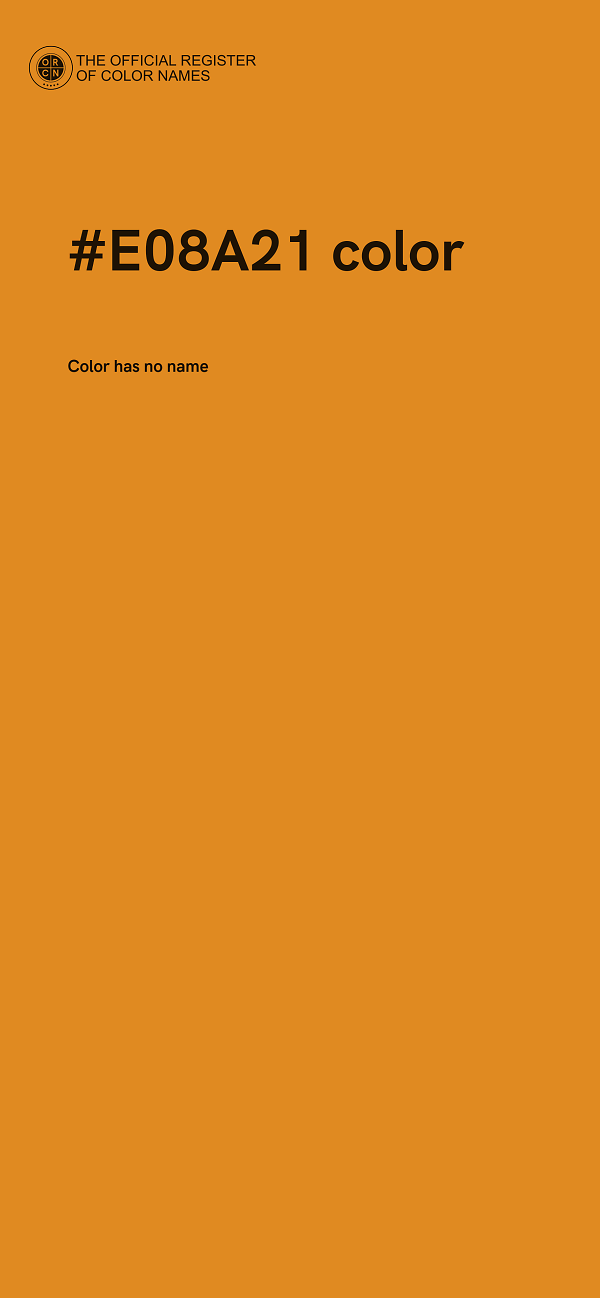 #E08A21 color image