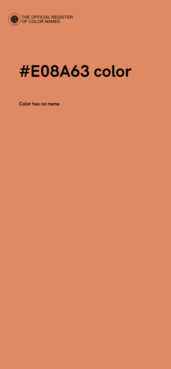 #E08A63 color image