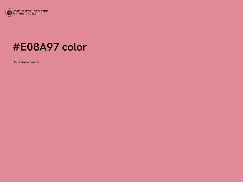 #E08A97 color image