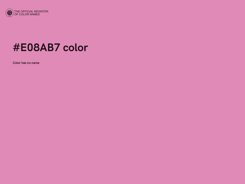 #E08AB7 color image