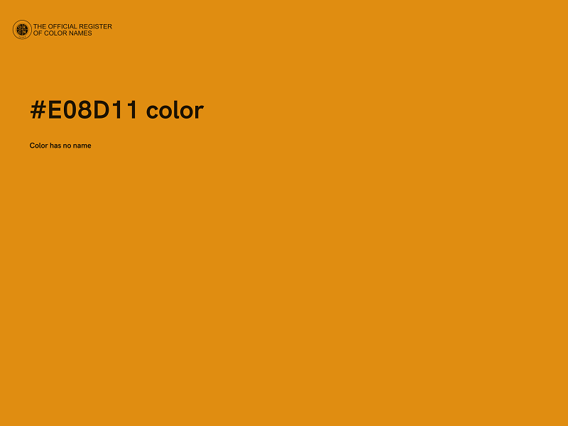 #E08D11 color image