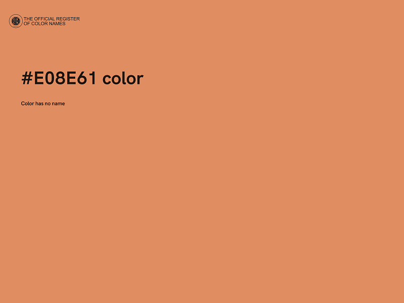 #E08E61 color image