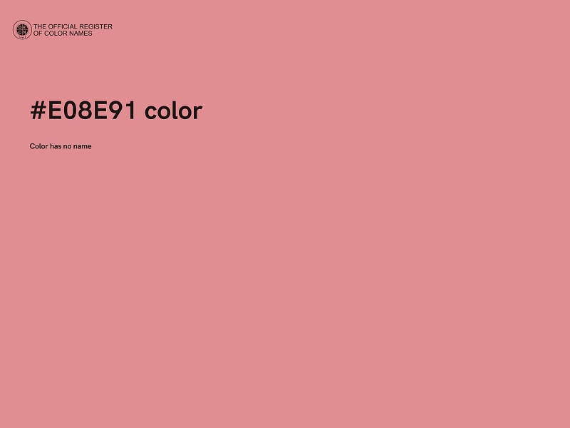#E08E91 color image