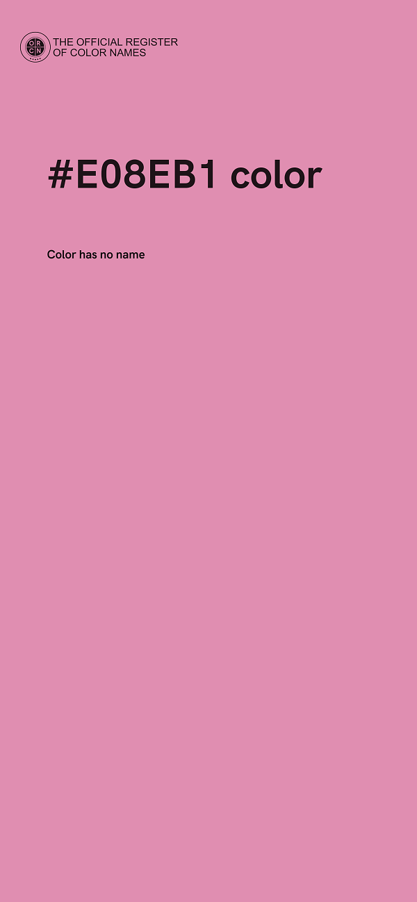 #E08EB1 color image