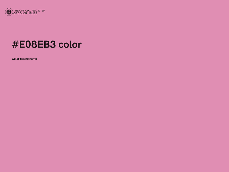 #E08EB3 color image