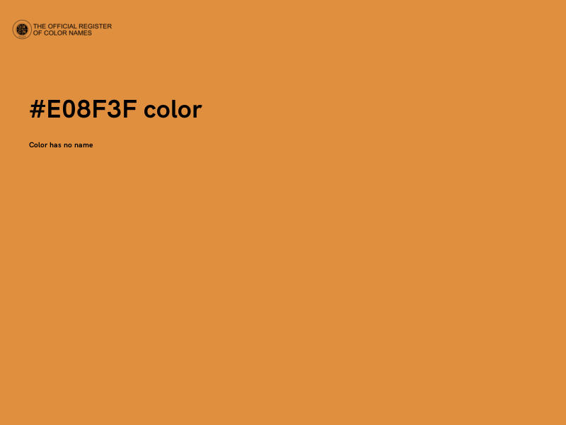#E08F3F color image