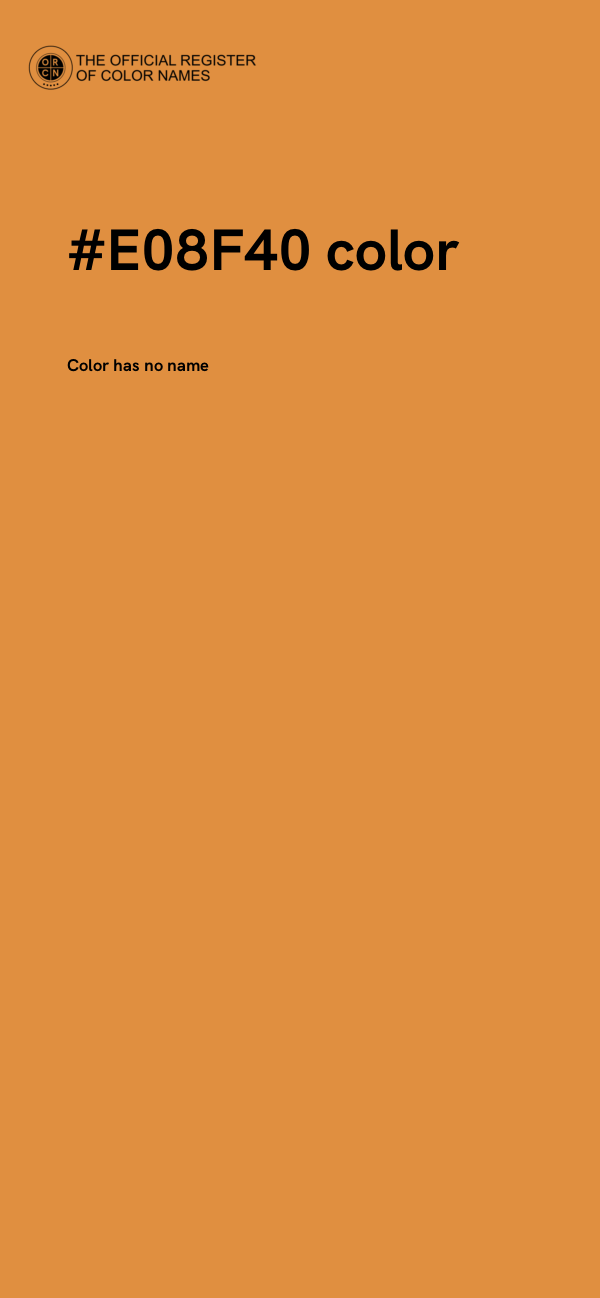 #E08F40 color image