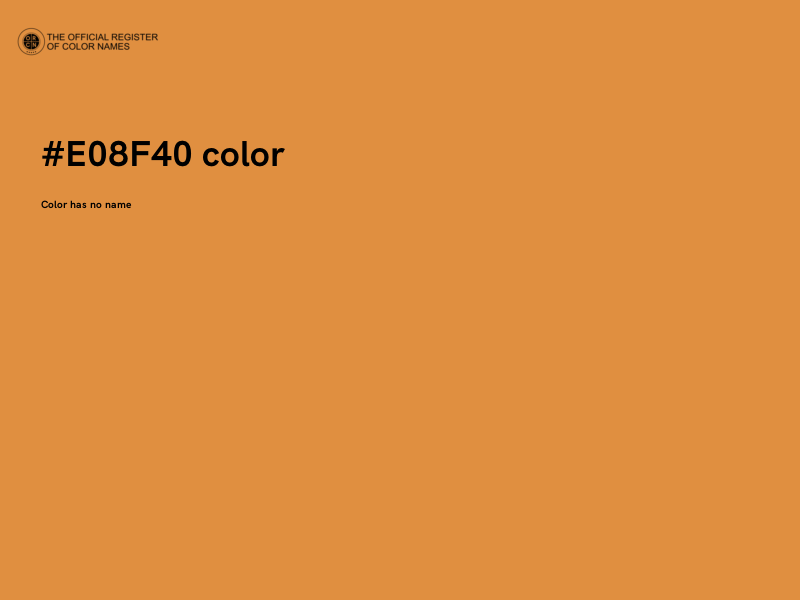 #E08F40 color image
