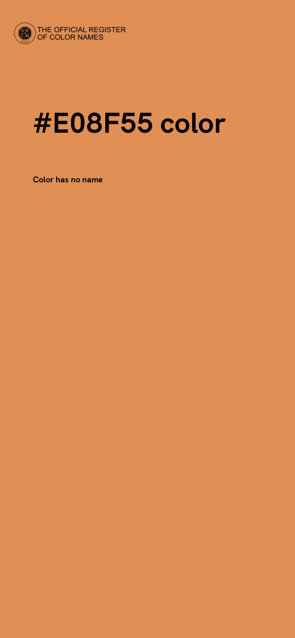 #E08F55 color image