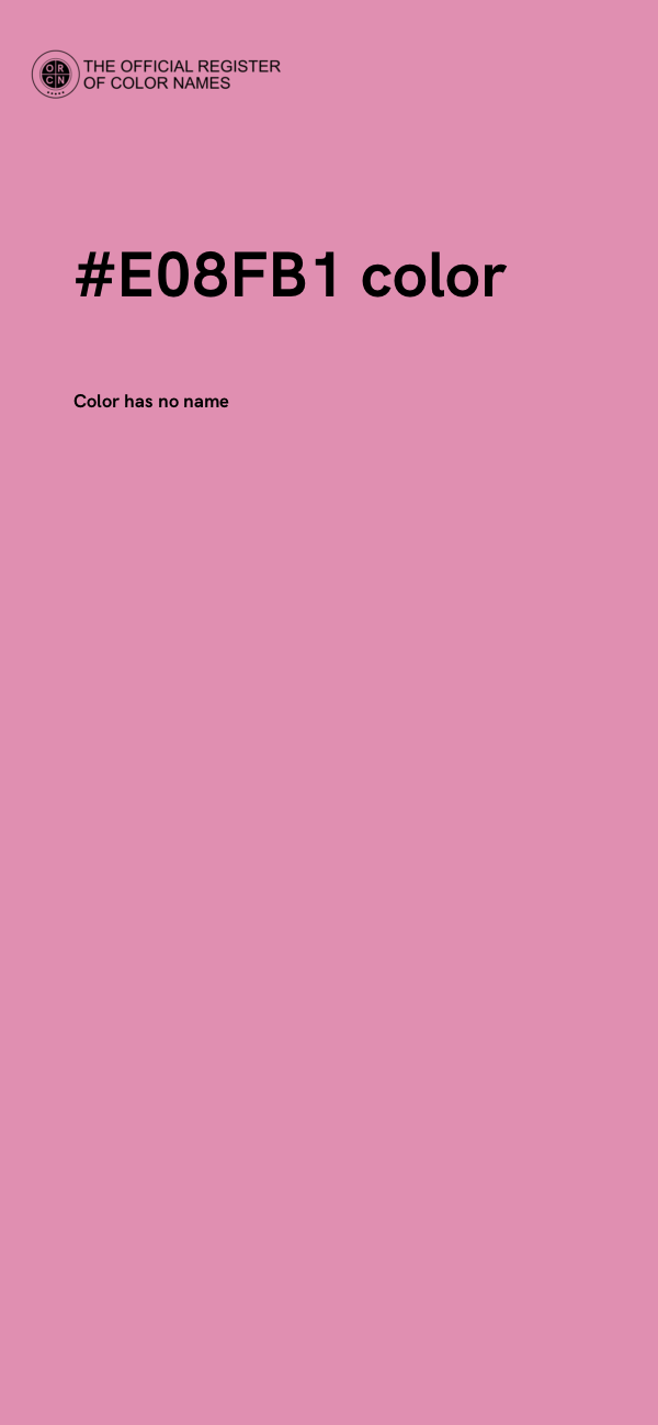 #E08FB1 color image