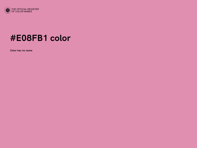 #E08FB1 color image
