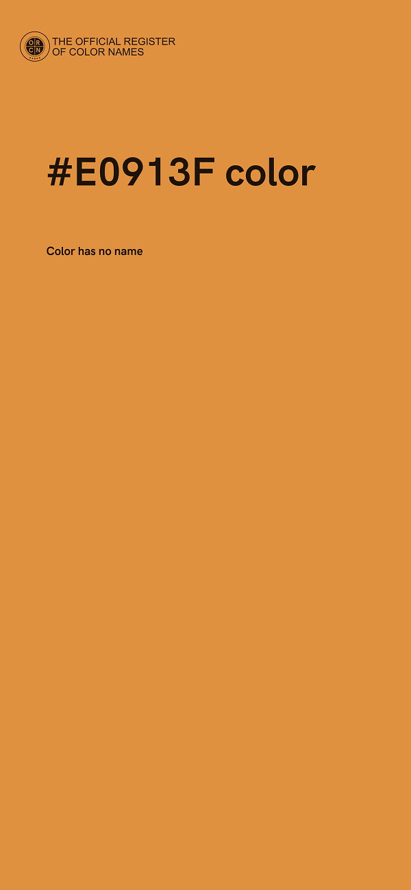#E0913F color image