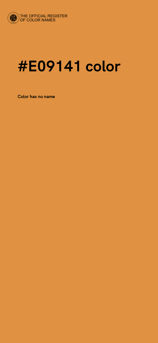 #E09141 color image