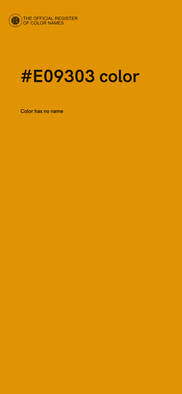 #E09303 color image