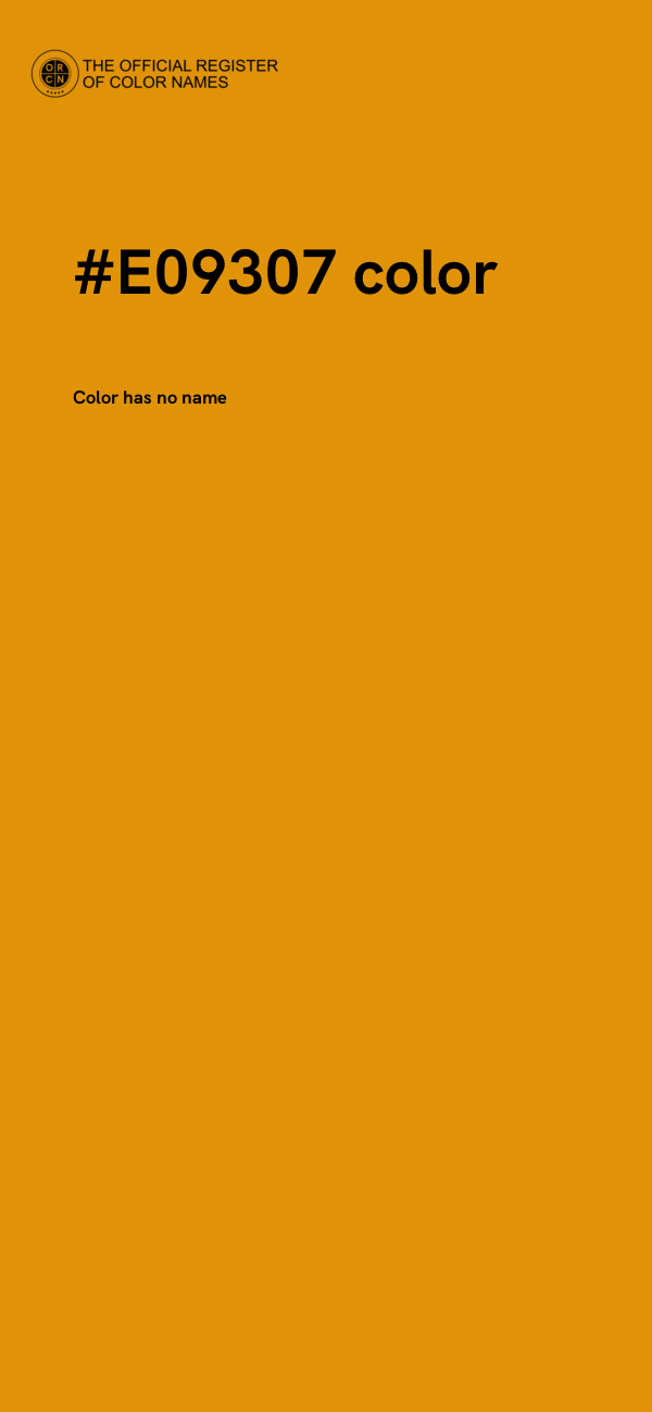 #E09307 color image