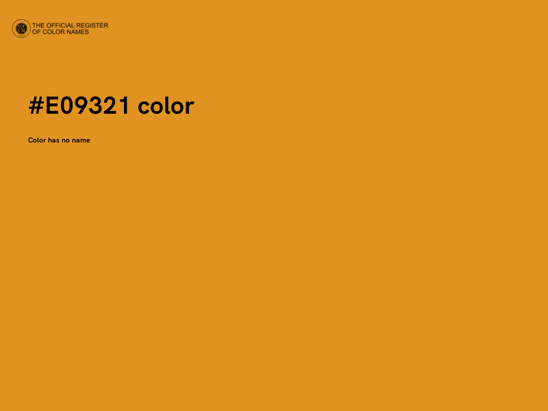#E09321 color image