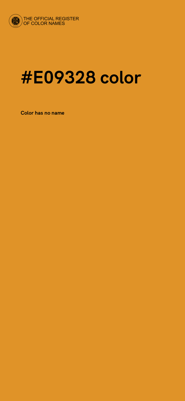#E09328 color image