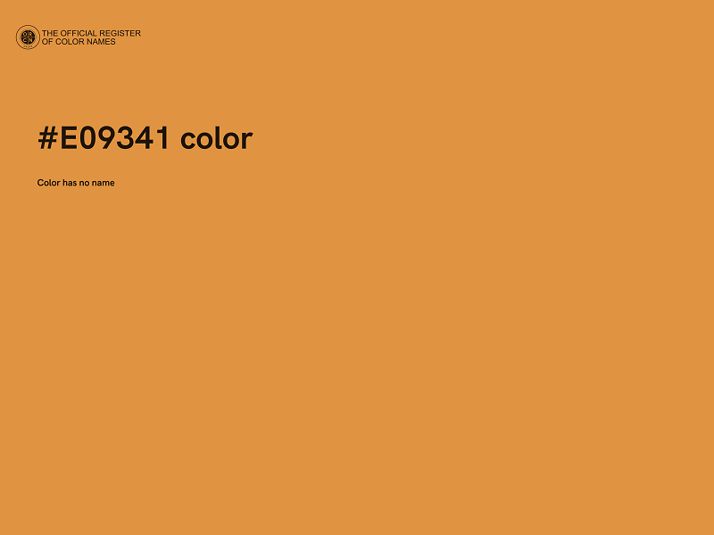 #E09341 color image