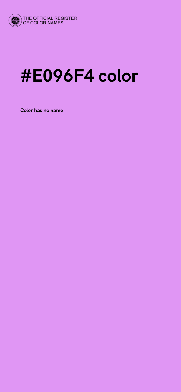 #E096F4 color image