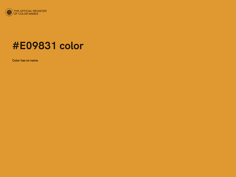 #E09831 color image