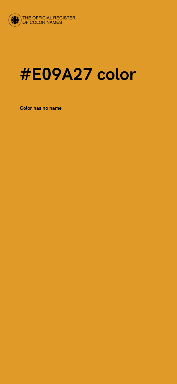 #E09A27 color image