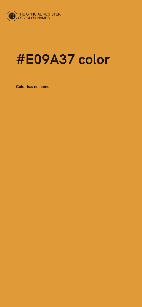 #E09A37 color image