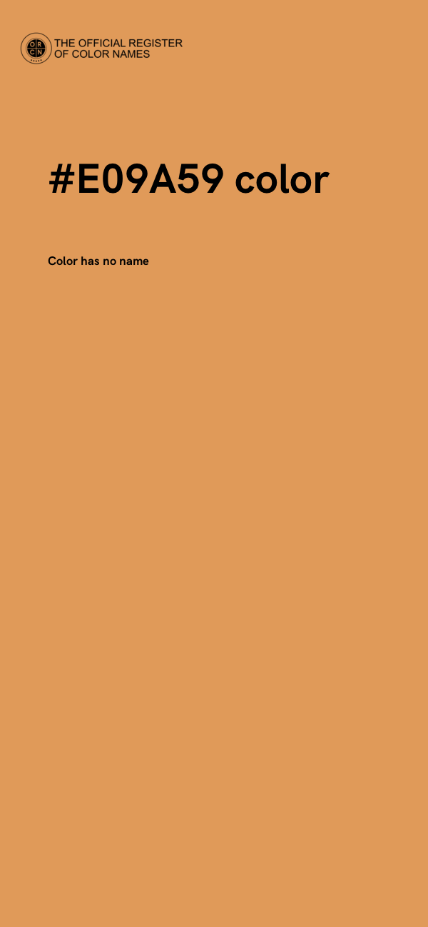 #E09A59 color image
