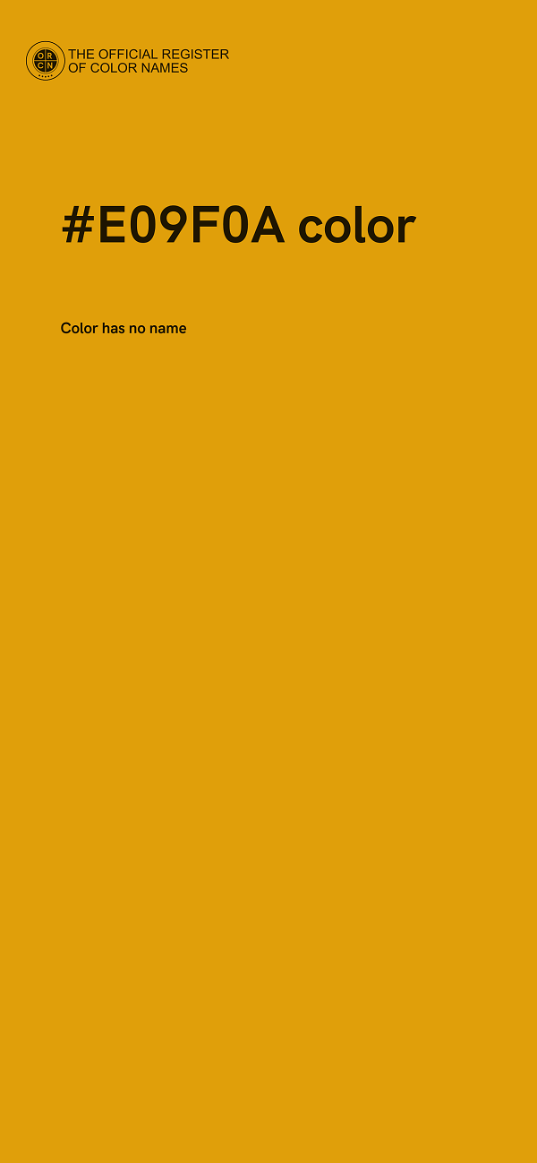 #E09F0A color image