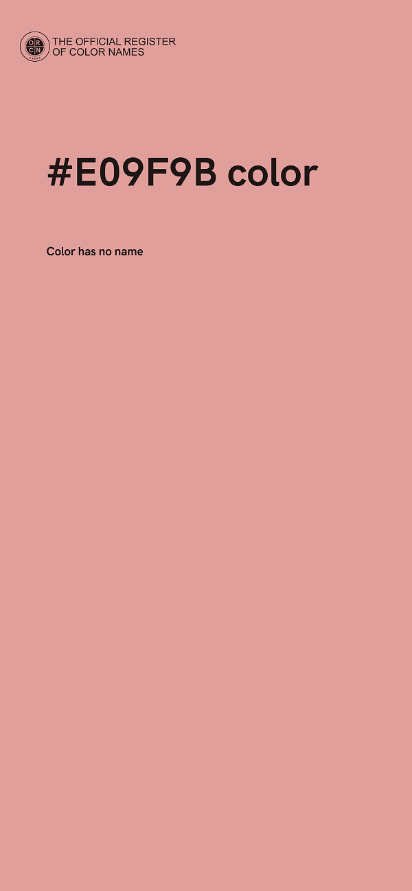 #E09F9B color image