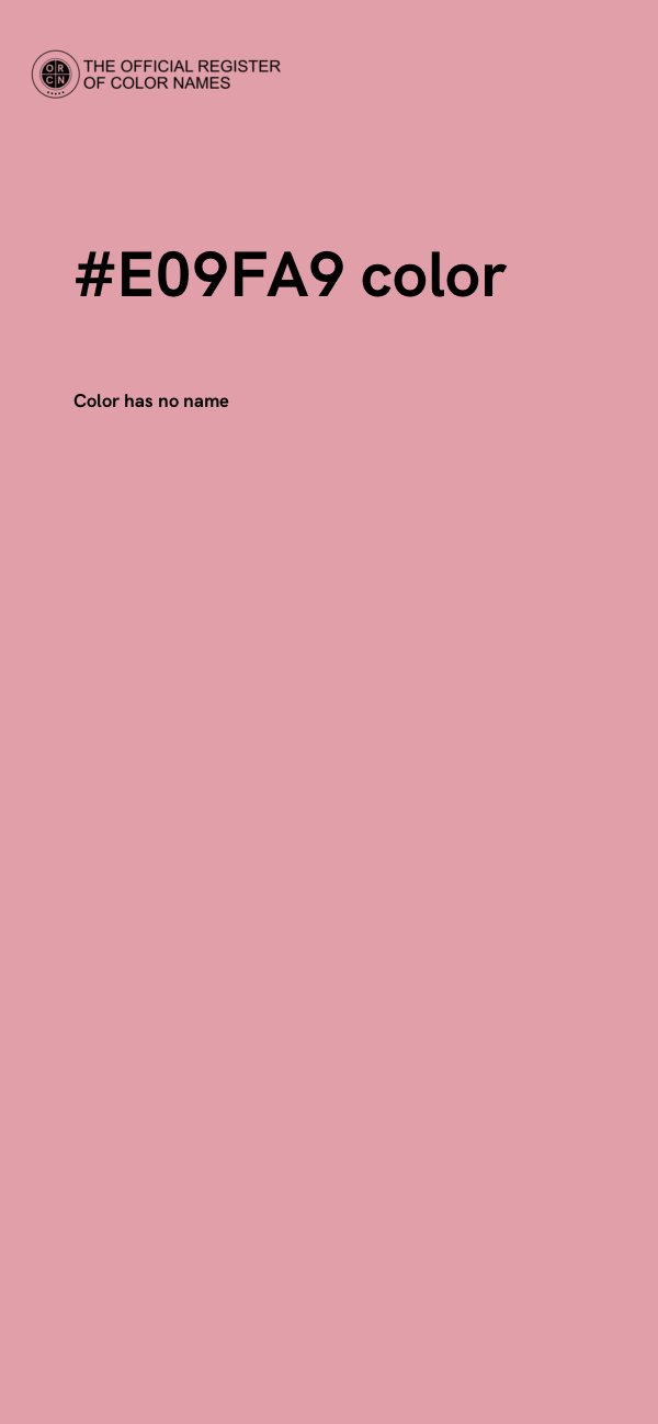 #E09FA9 color image