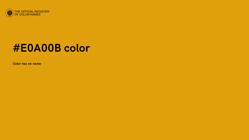 #E0A00B color image