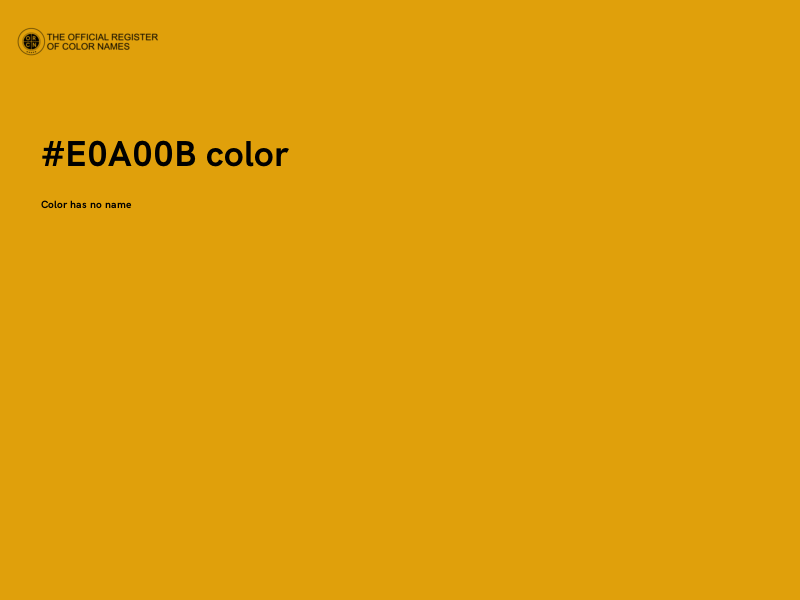 #E0A00B color image