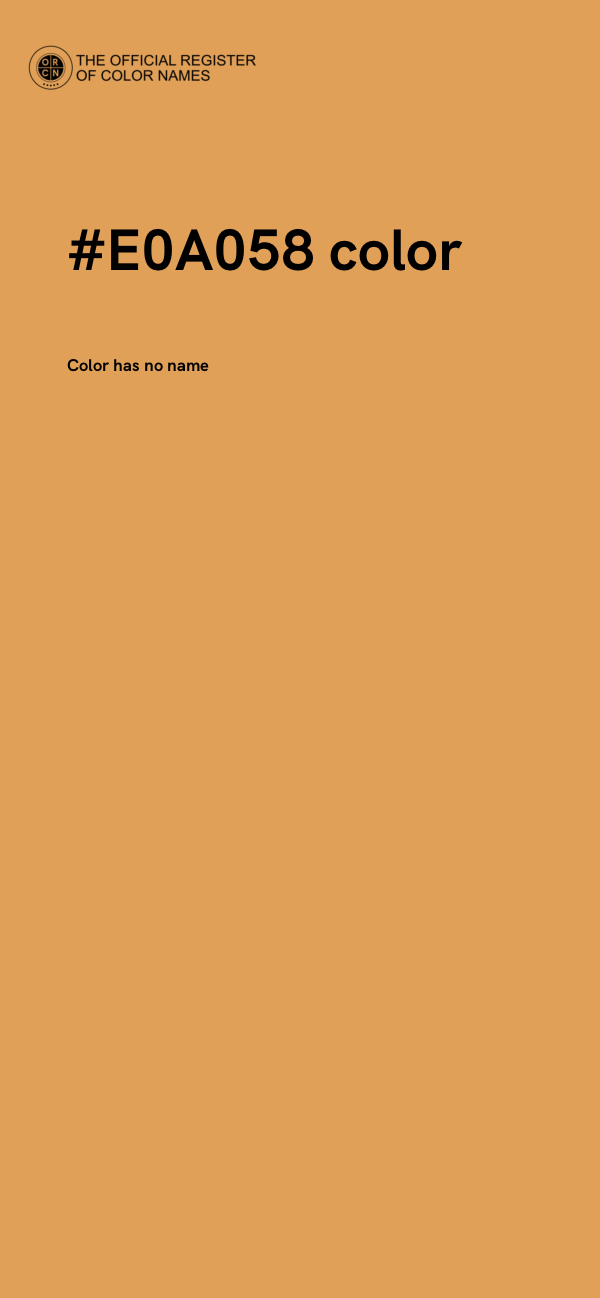 #E0A058 color image