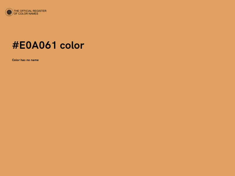 #E0A061 color image