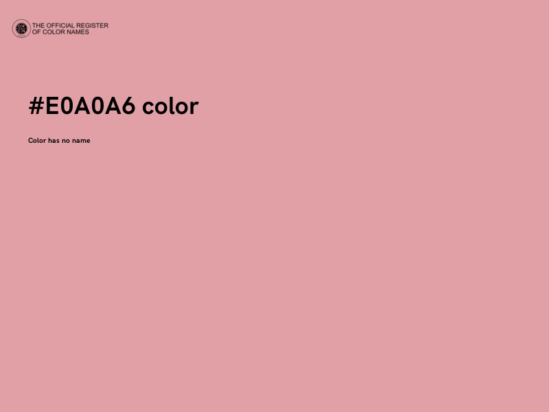 #E0A0A6 color image