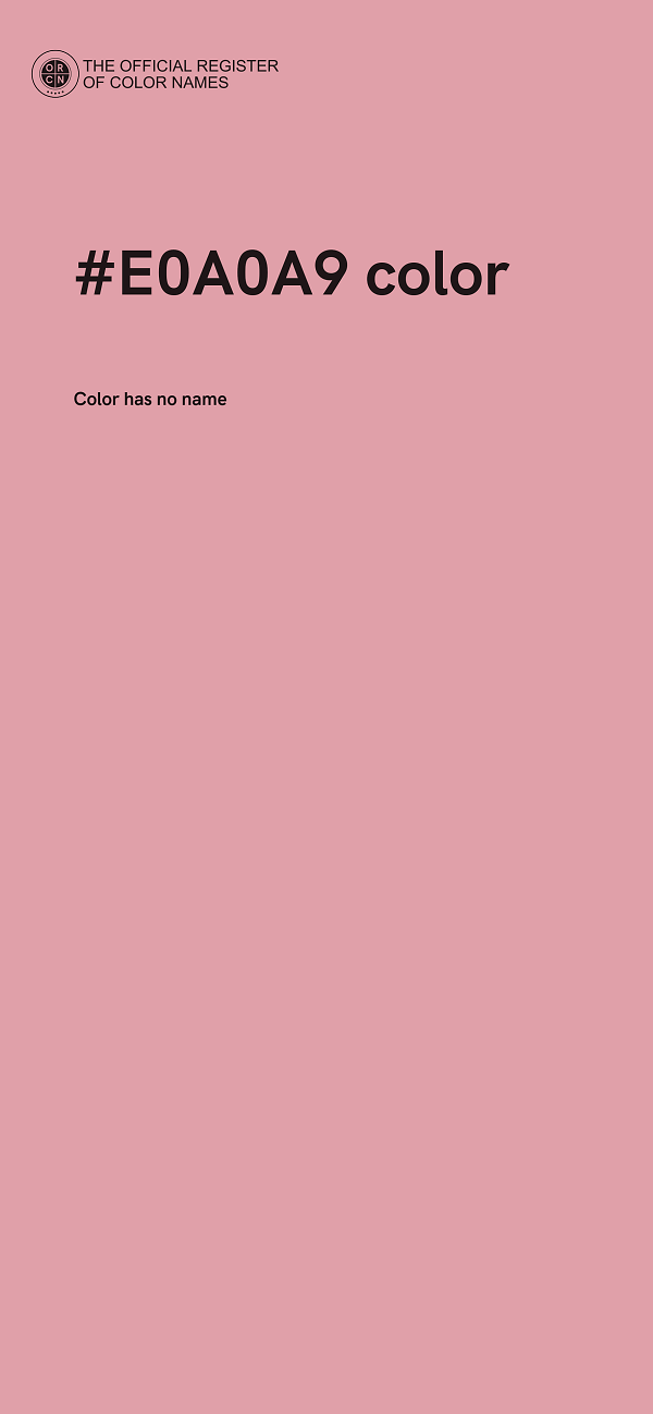 #E0A0A9 color image