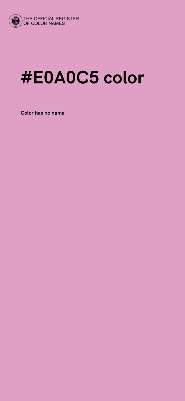 #E0A0C5 color image