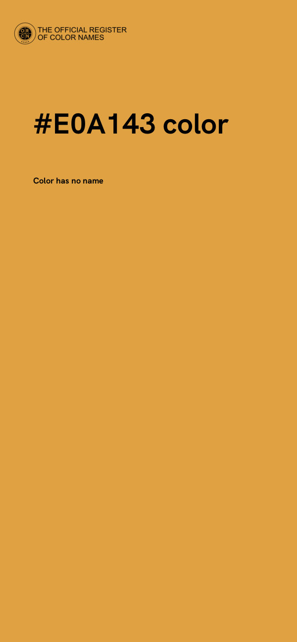 #E0A143 color image