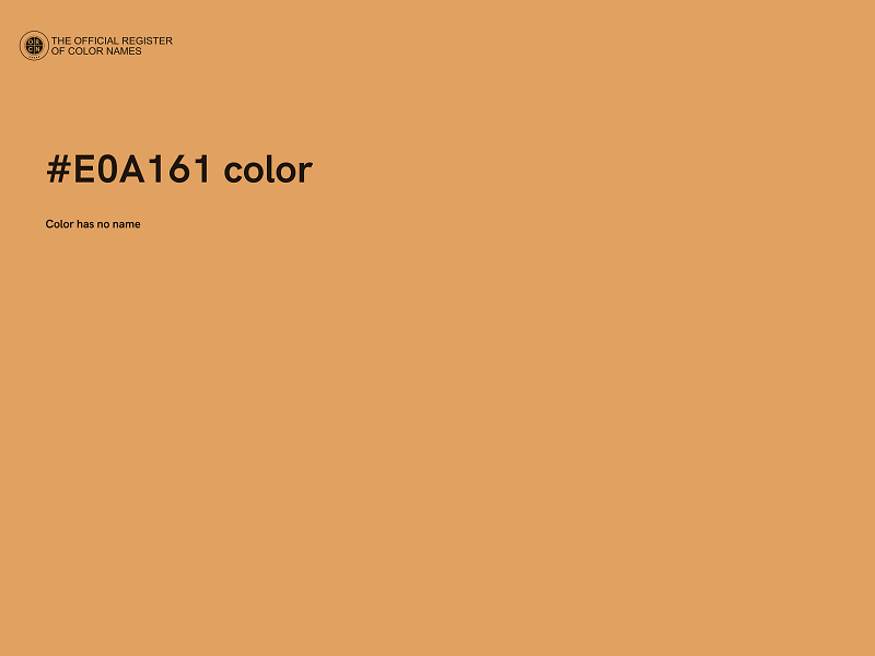 #E0A161 color image