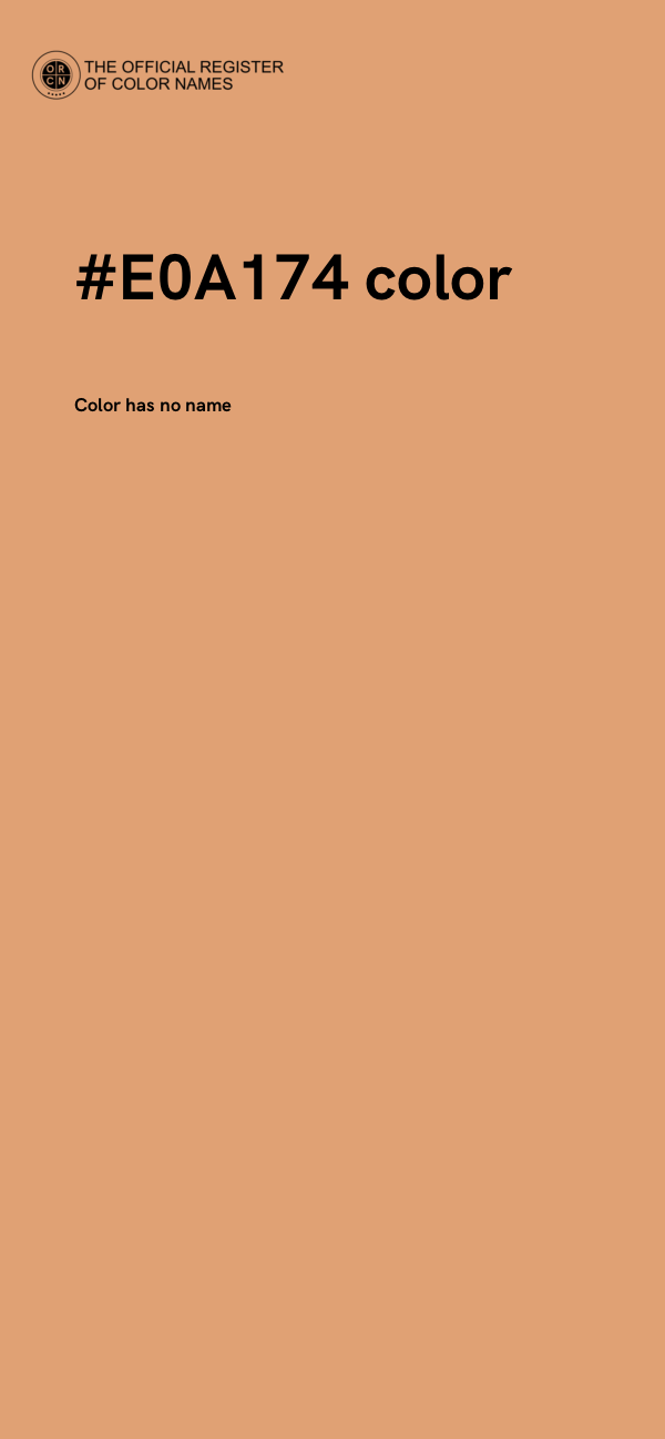 #E0A174 color image