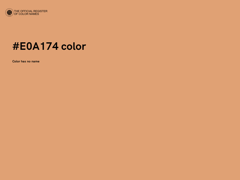 #E0A174 color image