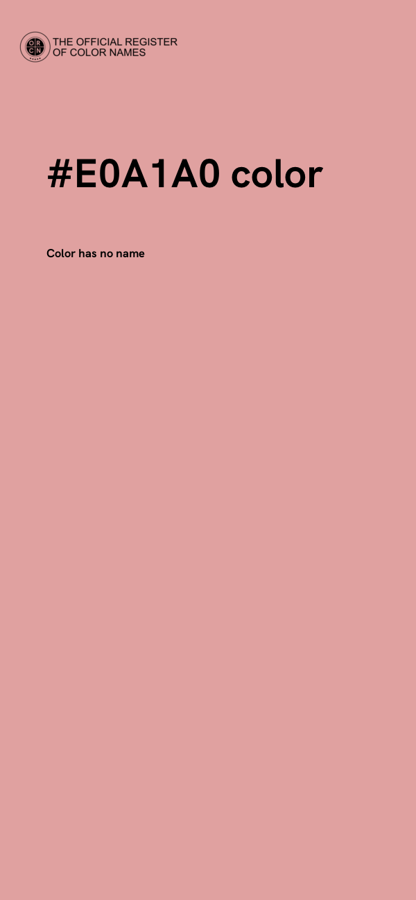 #E0A1A0 color image