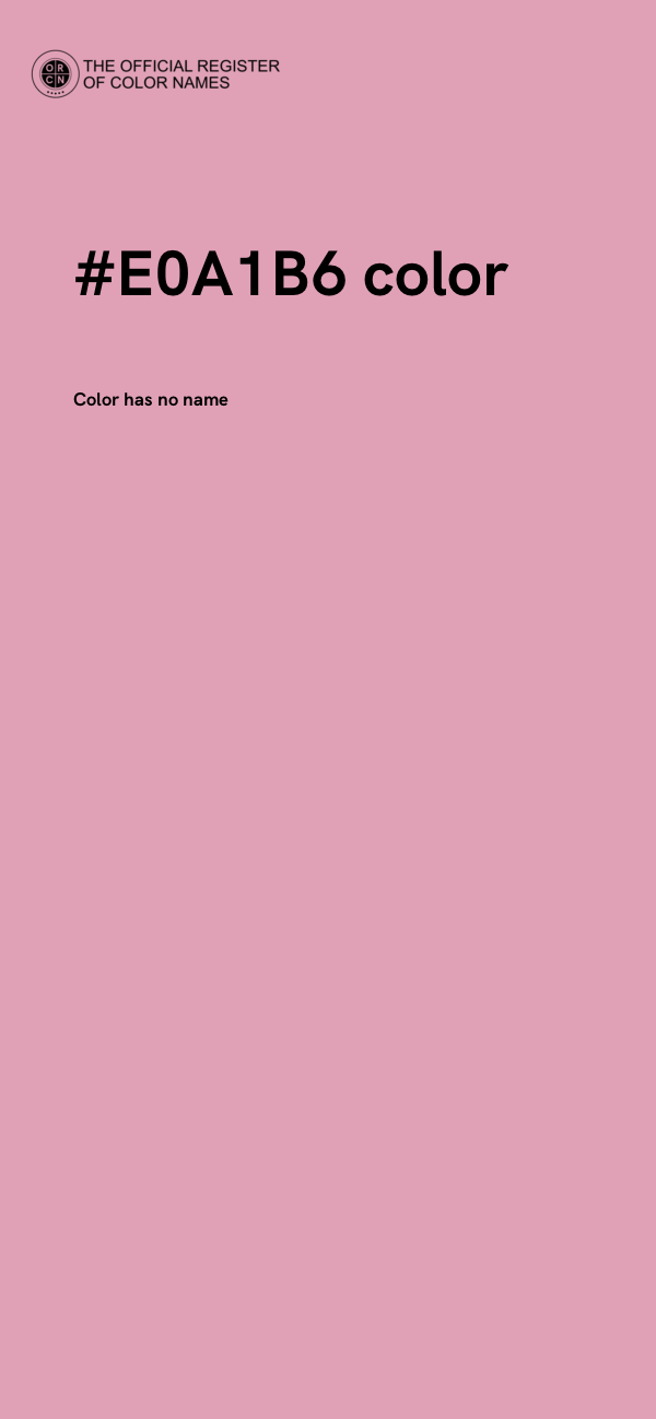 #E0A1B6 color image