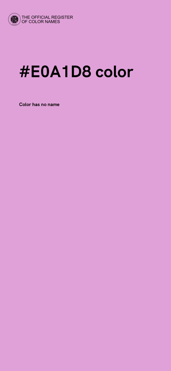 #E0A1D8 color image