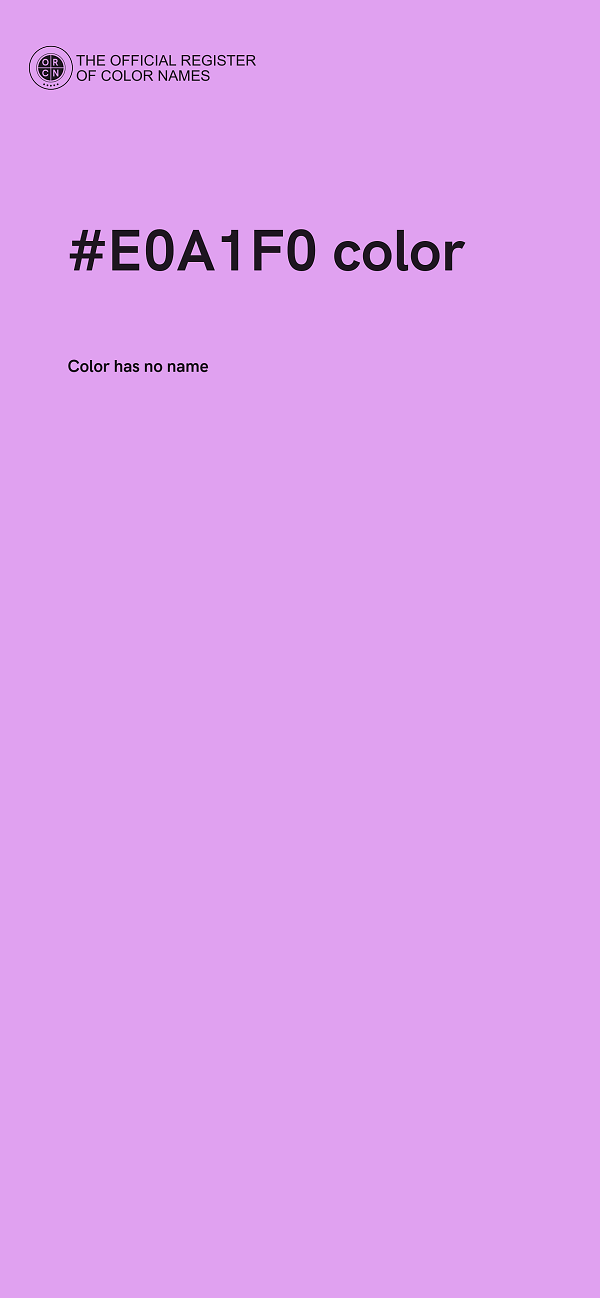 #E0A1F0 color image
