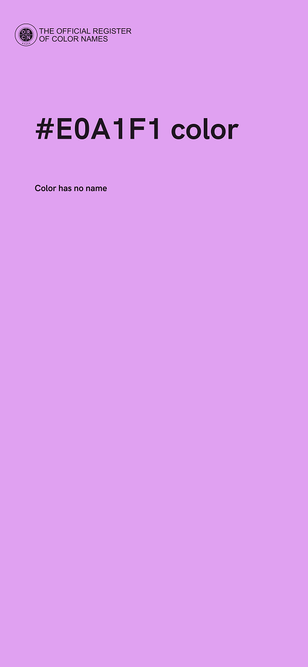 #E0A1F1 color image